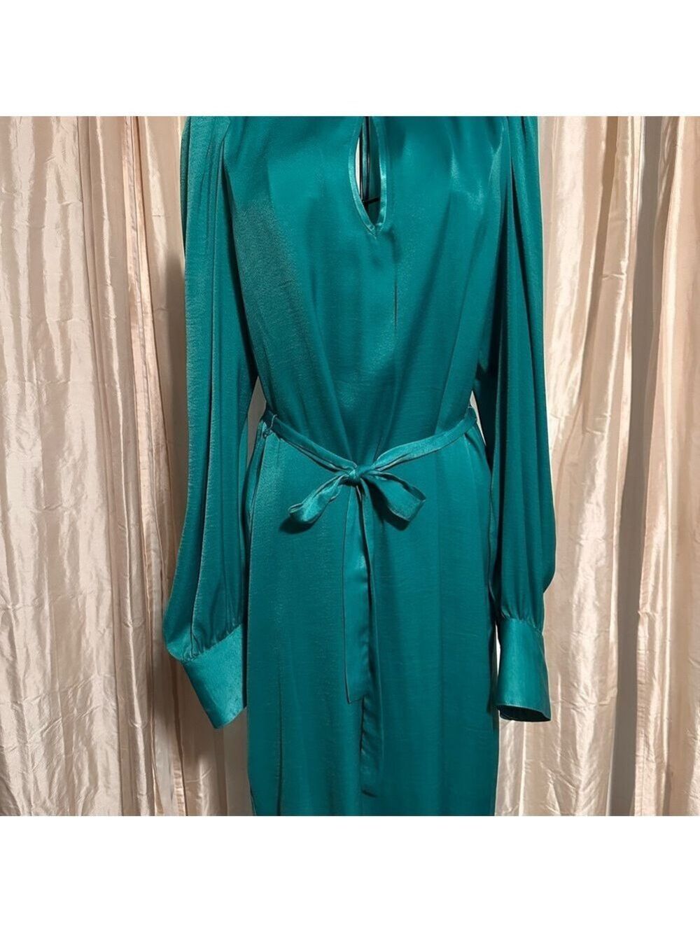 BCBGMaxAzria Green Long Sleeve Dress